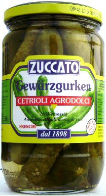 Cetrioli agrodolce Zuccato